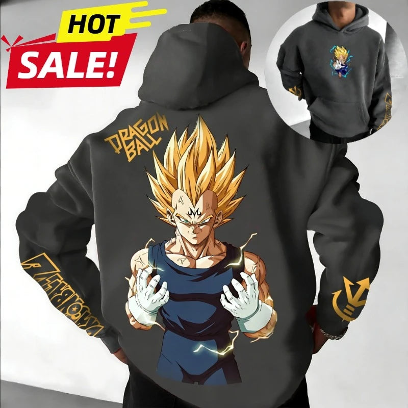 Dragon Ball:  Vegeta Saiyan Printed Hoodie Sweatshirt Men's and Women's Hoodie Men's Tops Sports Hoodie Harajuku Hoodie