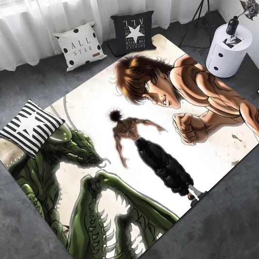 Baki Hanma: Yujiro Manga Hallway Carpet INS Style Soft Bedroom Floor House Laundry Room Mat Anti-skid Bedside Area Rugs