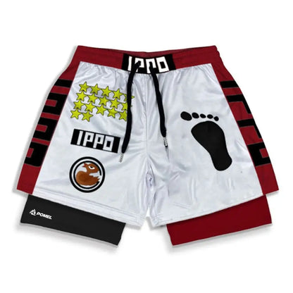 Hajime No Ippo: Custom Gym Compression Shorts Running Workout GYM Summer Shorts