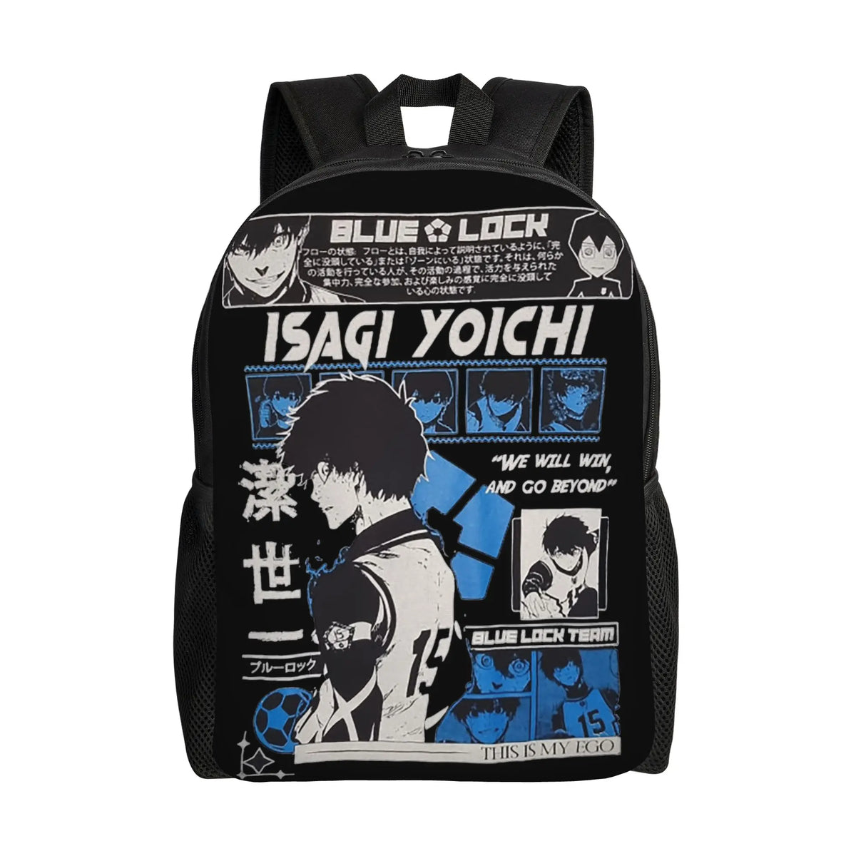 Blue Lock: Backpack for Men Women Teenage High School Hiking Travel Daypack Soccer Anime Laptop Computer Canvas Bags Durable