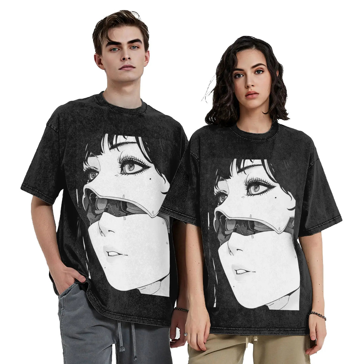 Ghost in the Shell: Motoko Kusanagi G T Shirt Hip Hop Washed Oversize T-Shirts  Fashion Men Women Tops Streetwear Summer Tee Shirt