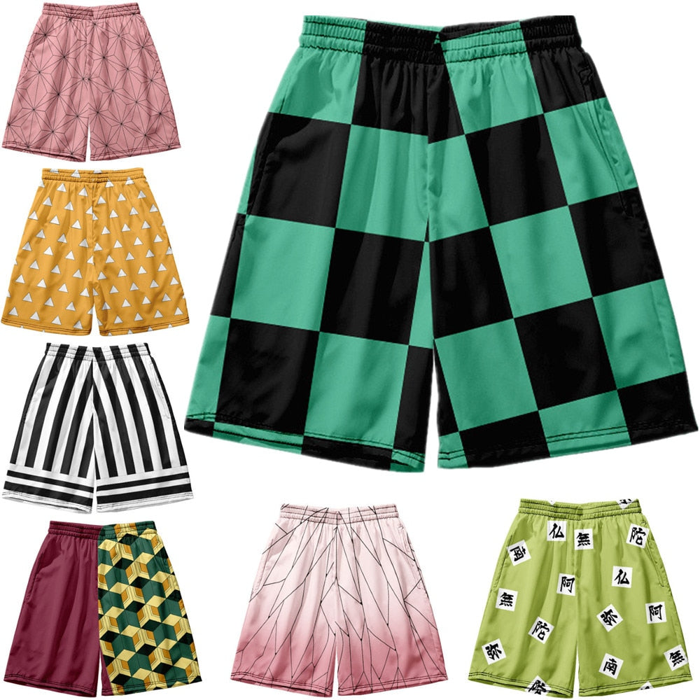 Demon Slayer: Beach Shorts Kamado Tanjirou Anime Harajuku (Quick Dry)